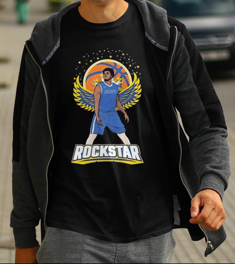 Believe Rockstar Basketball Wings And Stars T-Shirt