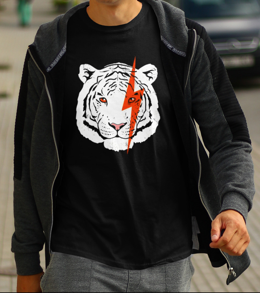 Cincinnati Bengals Lightning Tiger Logo T-Shirt