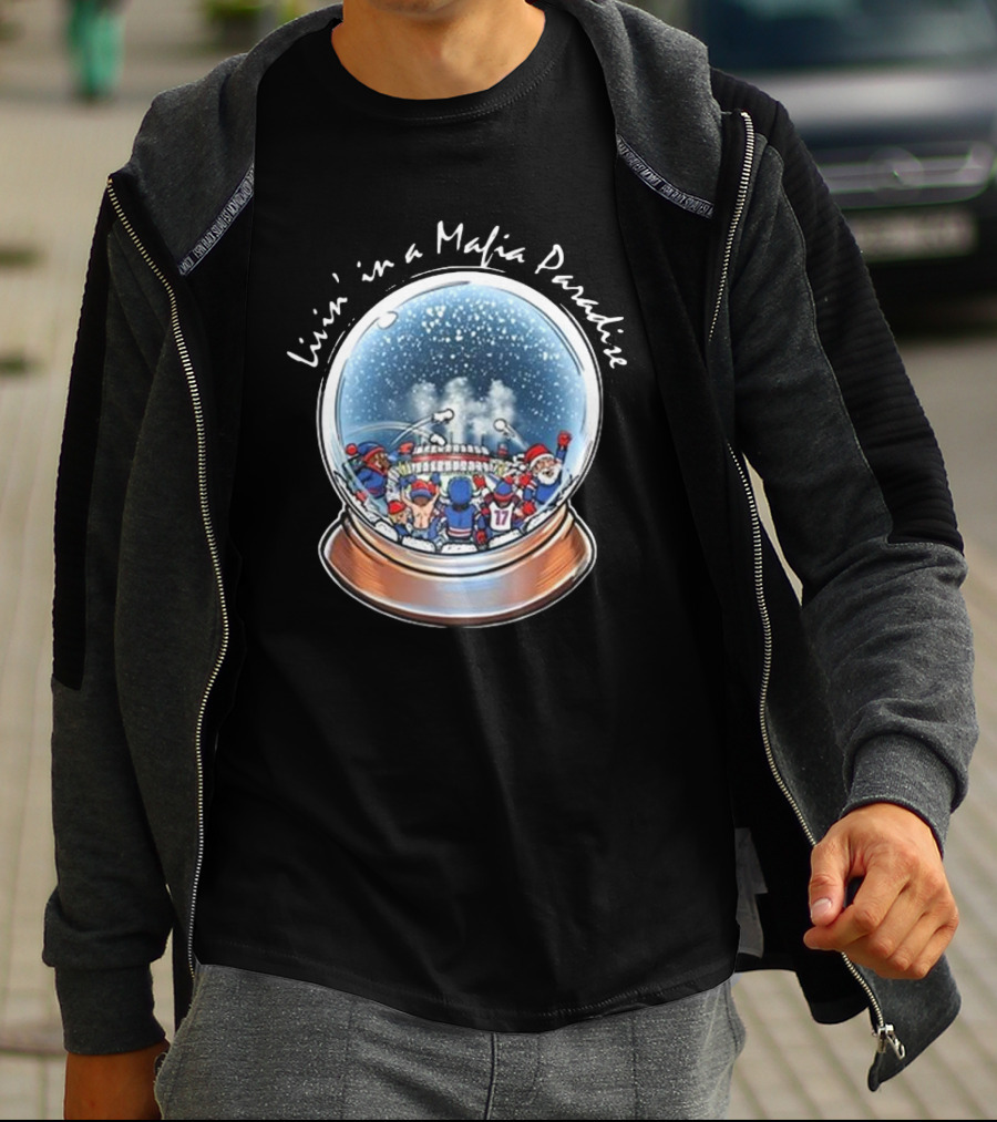 Livin’ In A Mafia Paradise Sports Snow Globe T-Shirt
