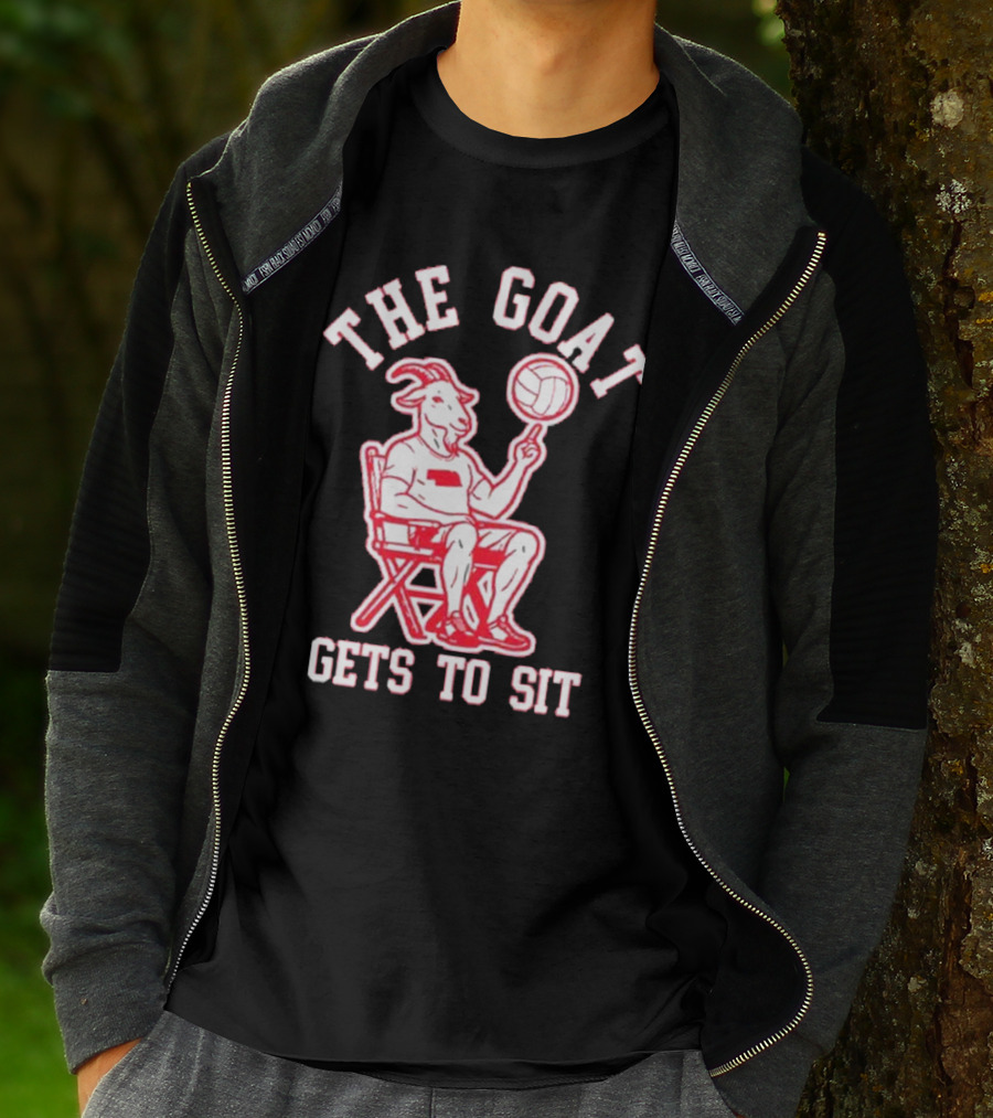 The Goat Gets To Sit Spinning Volleyball T-Shirt