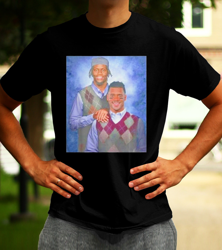 Step Brothers Russell Wilson Lamar Jackson Argyle Sweaters T-Shirt