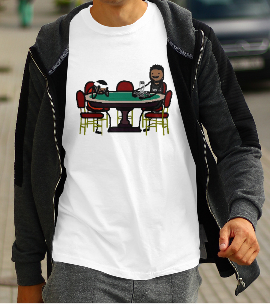 Giannis Antetokounmpo Milwaukee Bucks Poker Table Scene T-Shirt