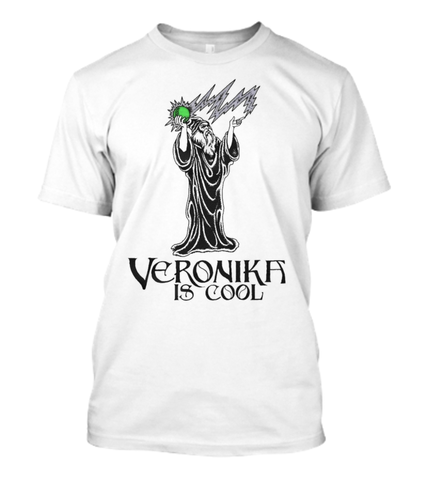 Veronika Is Cool Wizard Lightning Magic T-Shirt
