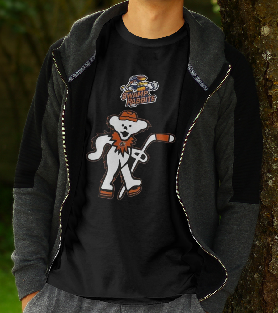 Swamp Rabbits Hockey Dancing Bear Logo Crossover Night For Fans T-Shirt