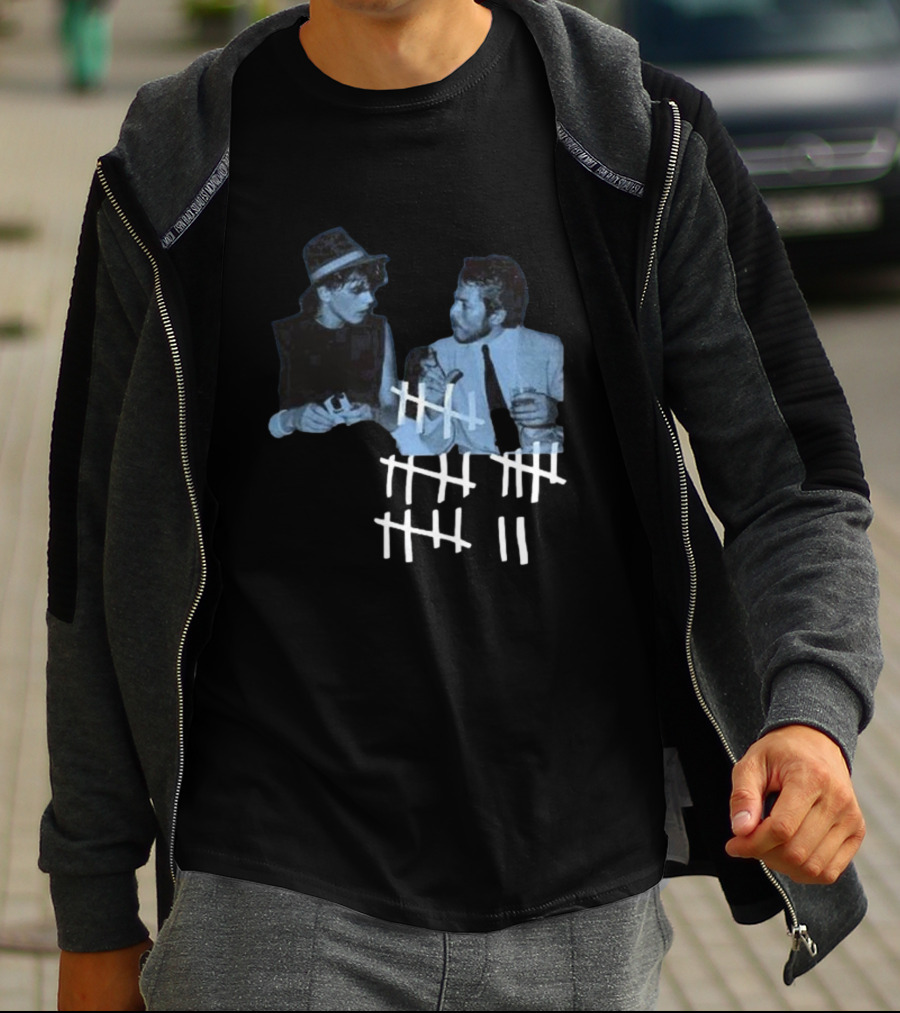 John Taylor X Robert Palmer Power Station Photo Counting Marks T-Shirt