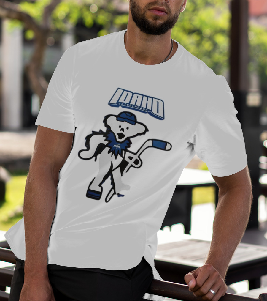 Idaho Steelheads Grateful Dead Hockey Bear 2025 T-Shirt