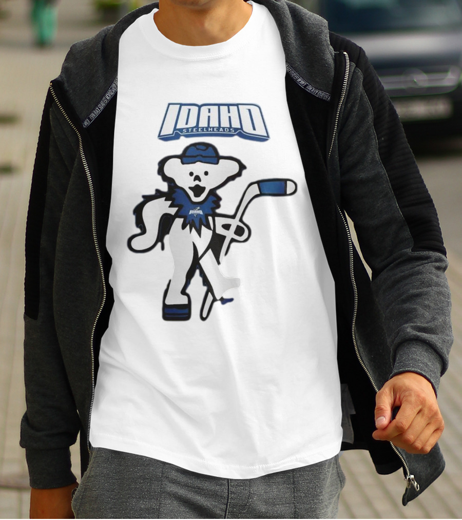Idaho Steelheads Grateful Dead Hockey Bear 2025 T-Shirt