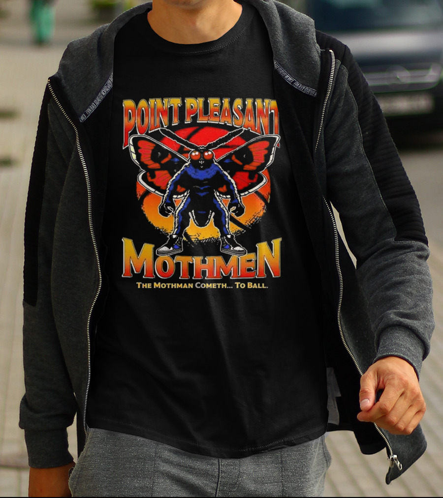 Point Pleasant Mothmen The Mothman Cometh To Ball T-Shirt