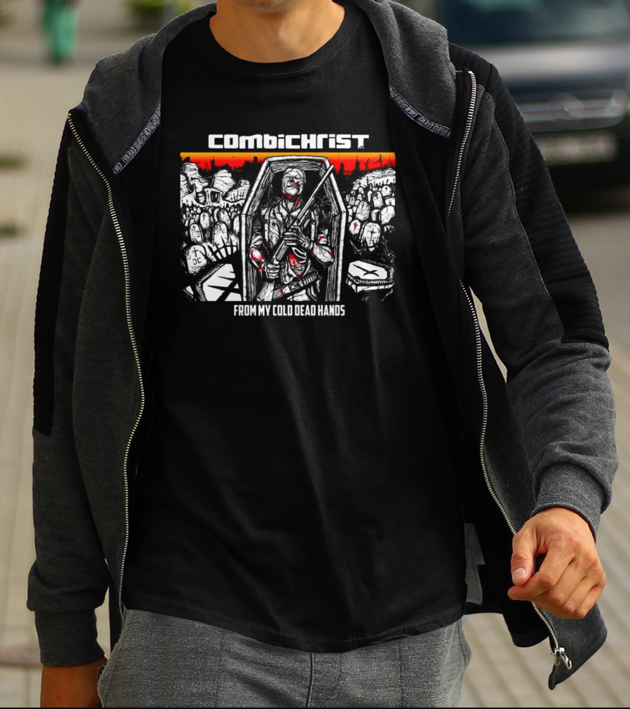 Combichrist From My Cold Dead Hands Zombie Apocalypse Graveyard Scene T-Shirt