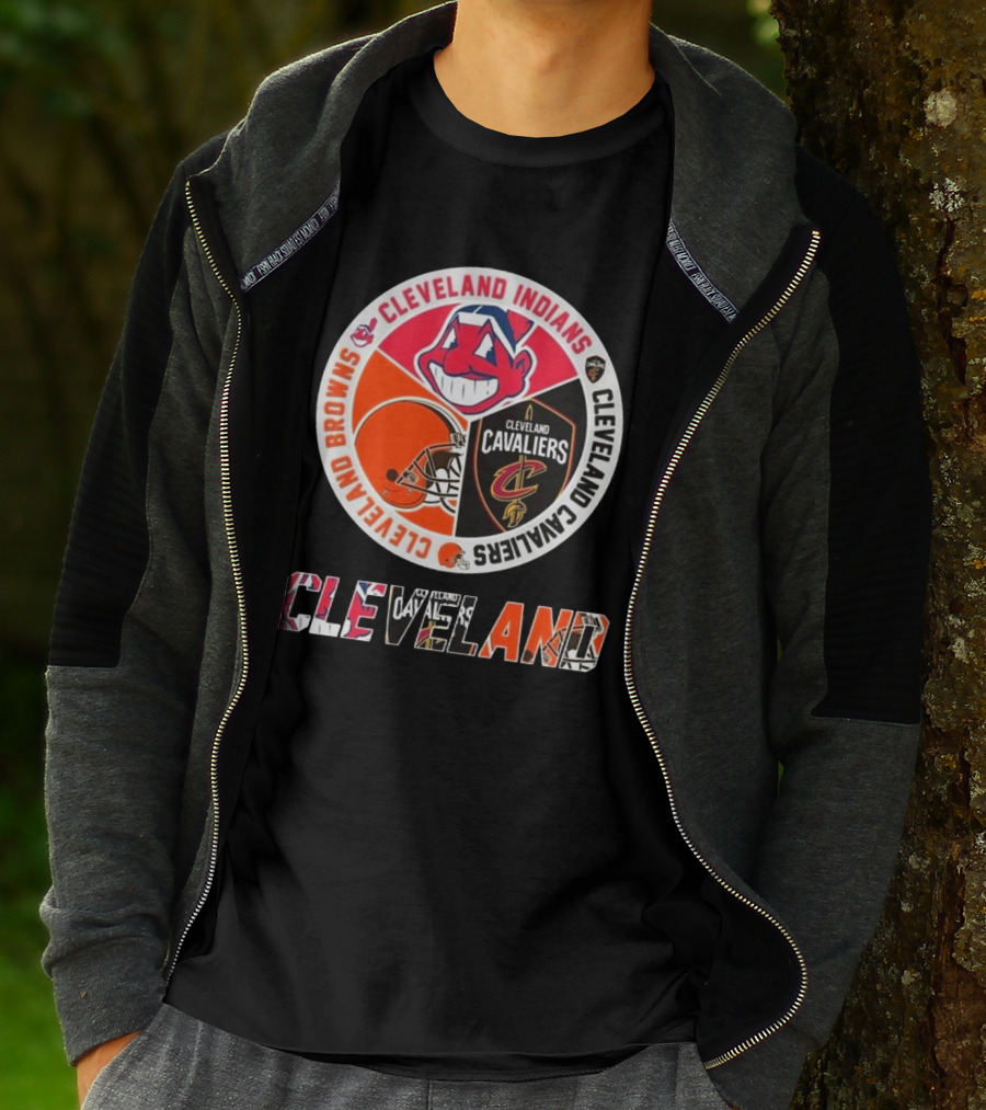 Cleveland Indians Cleveland Browns Cleveland Cavaliers Circle T-Shirt