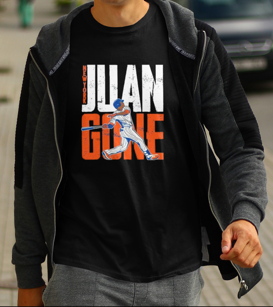 New York Juan Gone Baseball Player Swinging T-Shirt