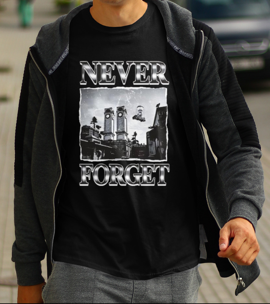 Never Forget Back To The Future Clock Tower Iconic Scene T-Shirt