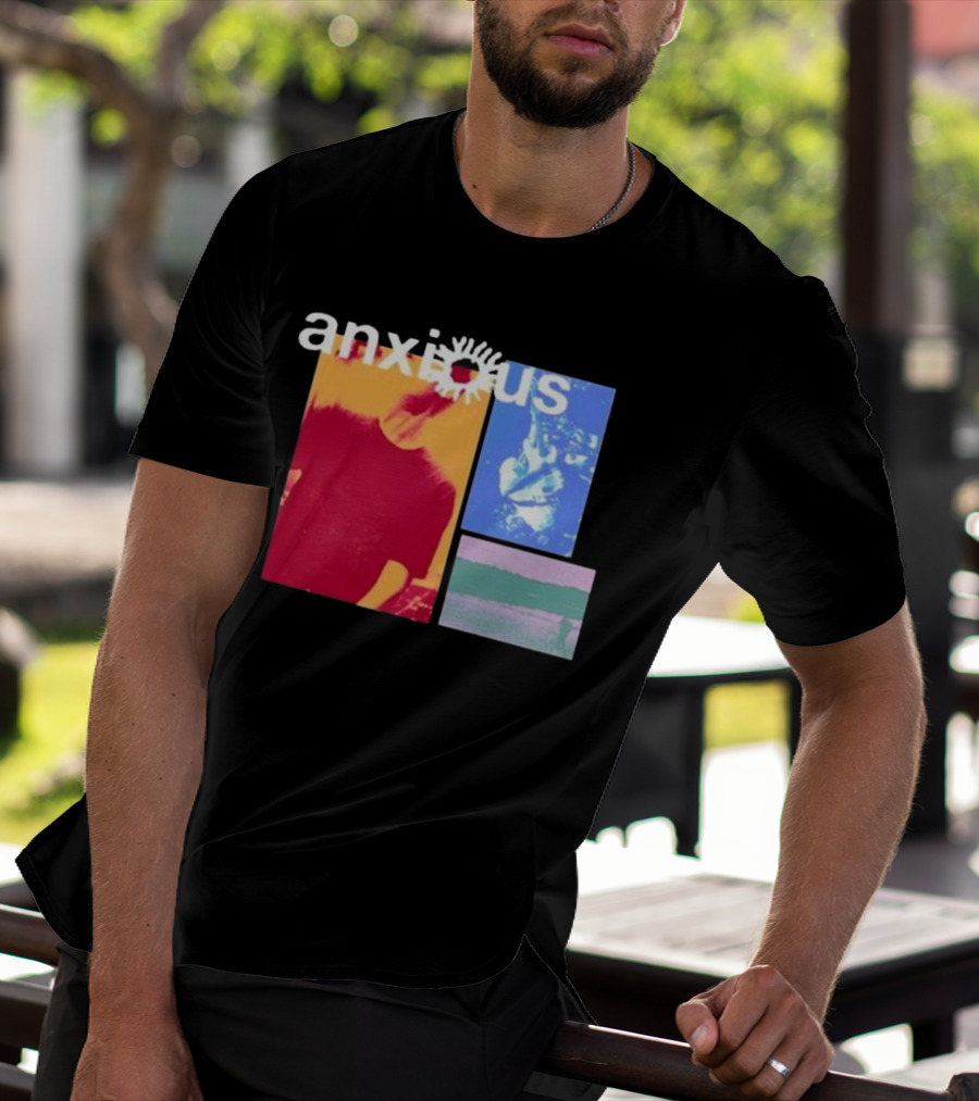 Anxious Red Blue Purple Collage T-Shirt