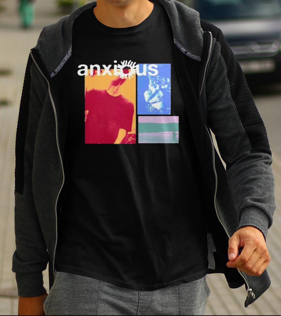 Anxious Red Blue Purple Collage T-Shirt