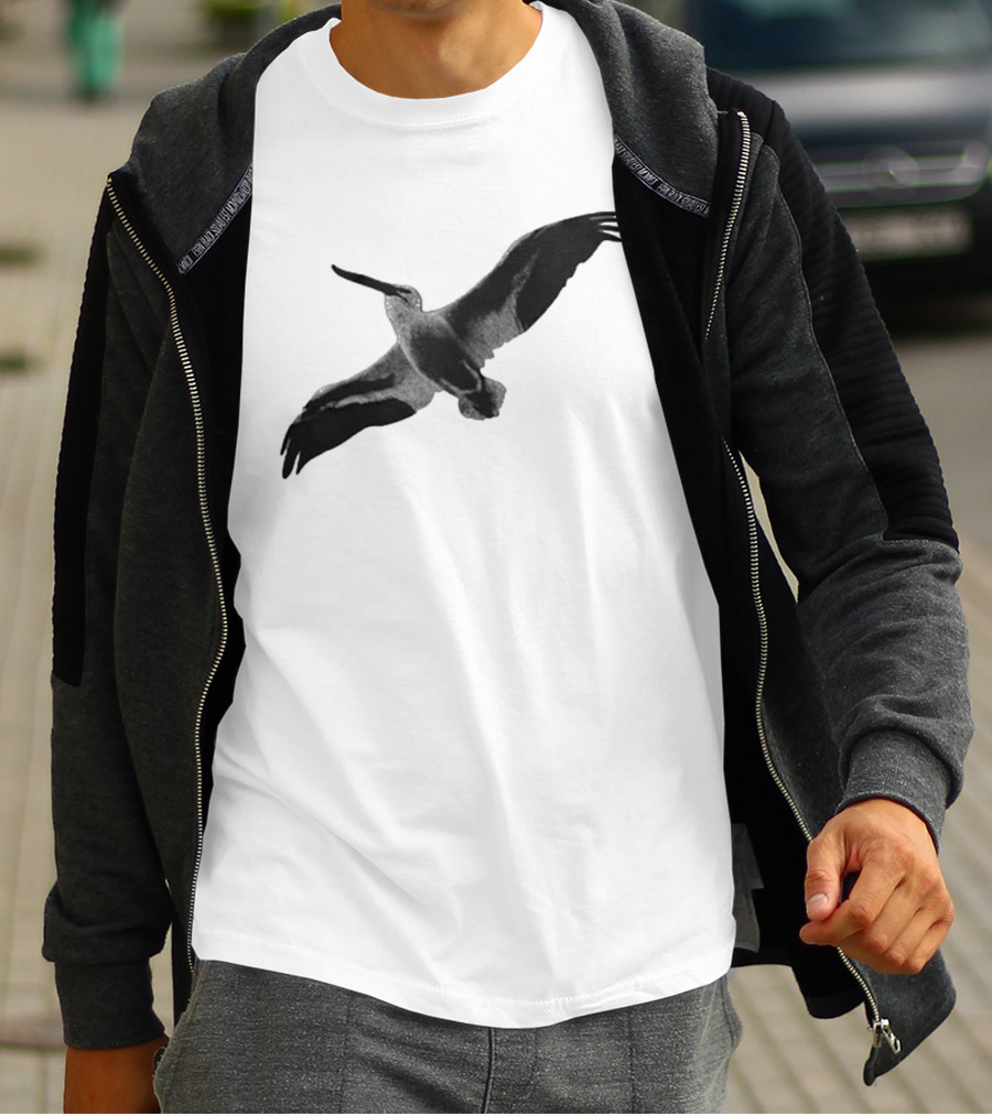 Staff Somewhere On The Northside Black And White Pelican T-Shirt