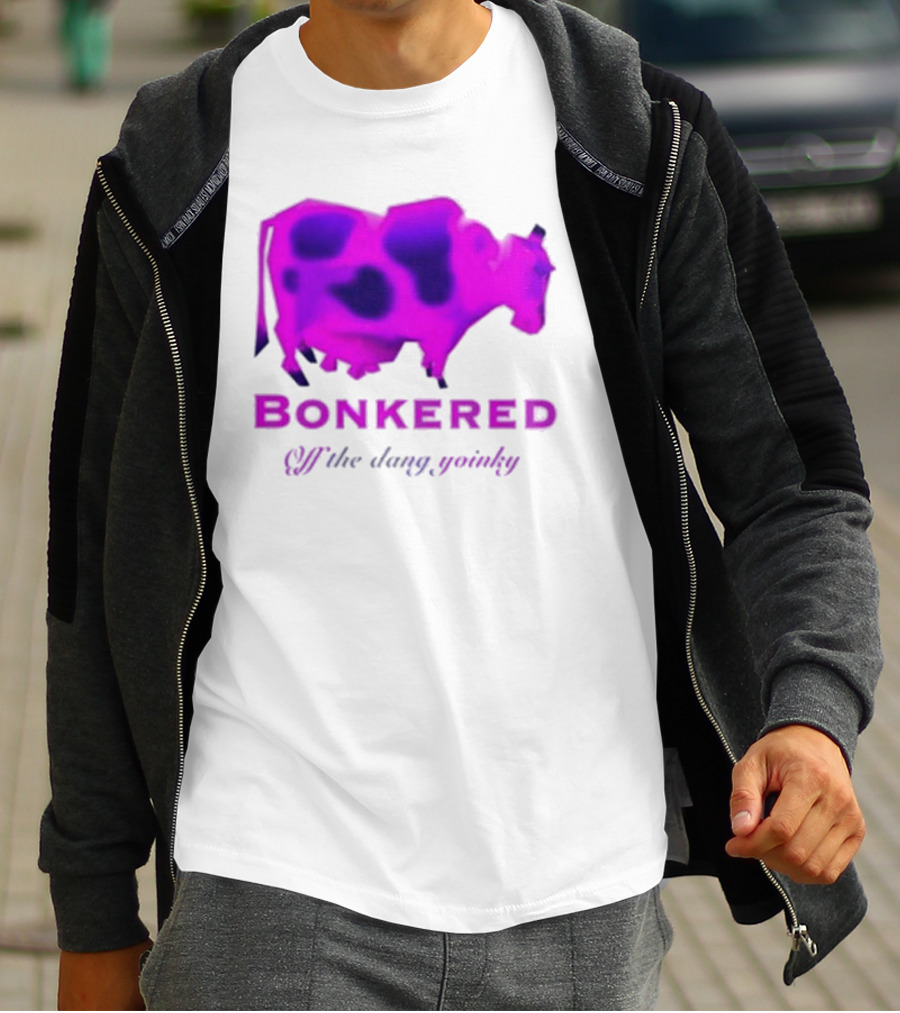 BONKERED Off The Dang Yoinky Purple Cow T-Shirt