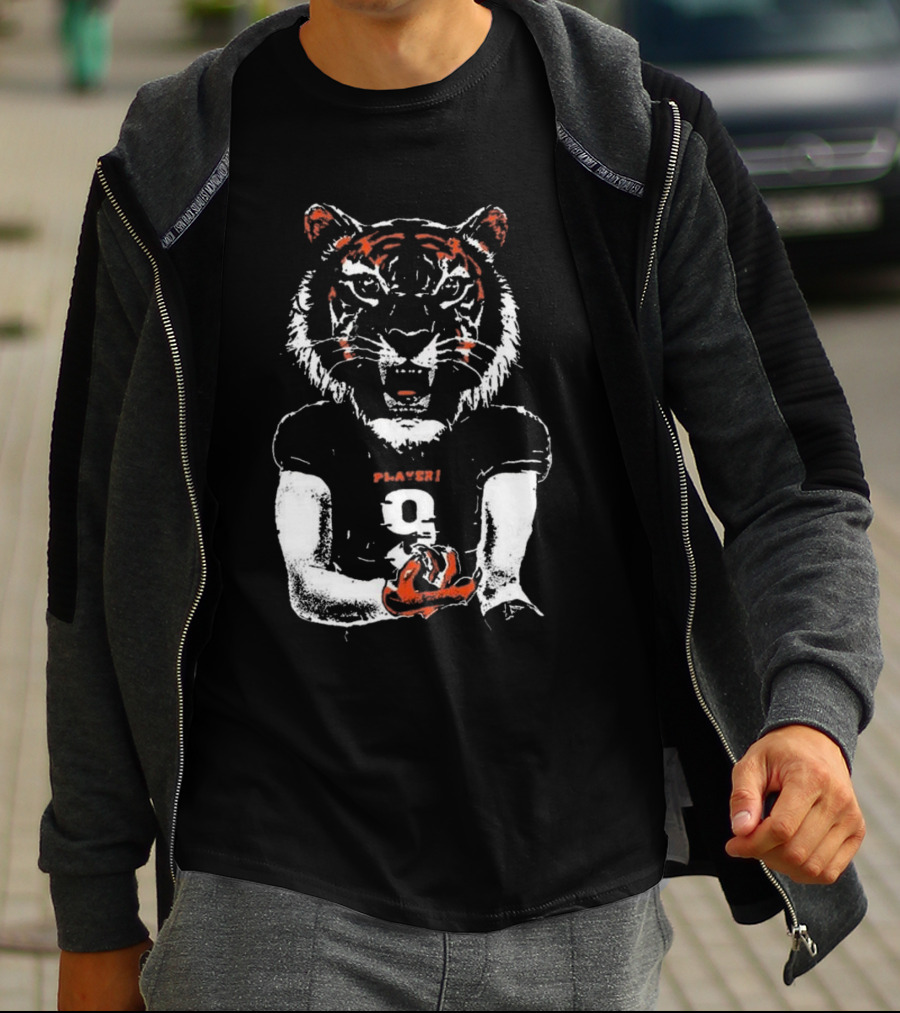 Joe Burrow Ice In My Veins Tiger Player 9 T-Shirt