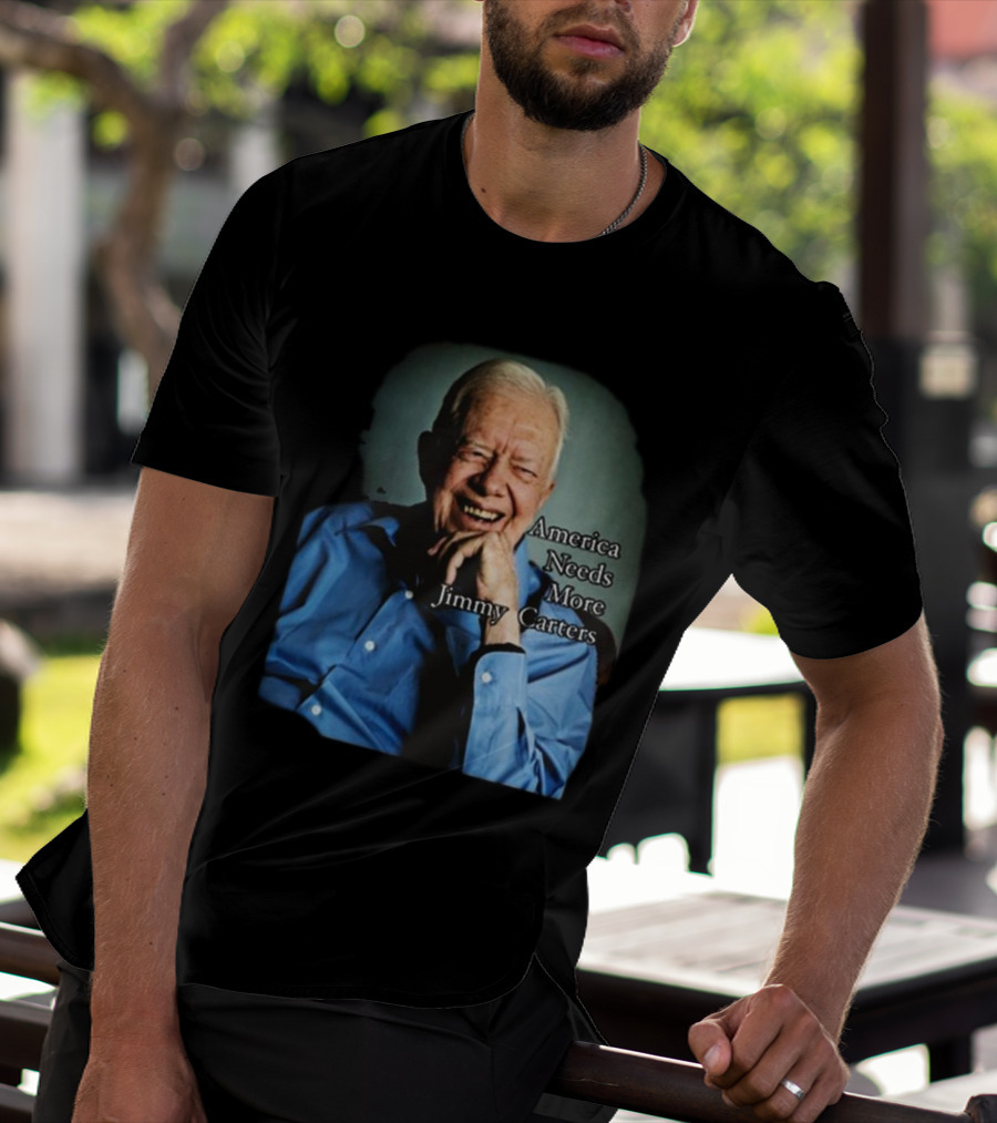 Norbert Leo Butz America Needs More Jimmy Carters Image With Smiling Elderly Man In Blue T-Shirt