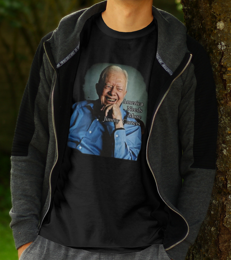Norbert Leo Butz America Needs More Jimmy Carters Image With Smiling Elderly Man In Blue T-Shirt