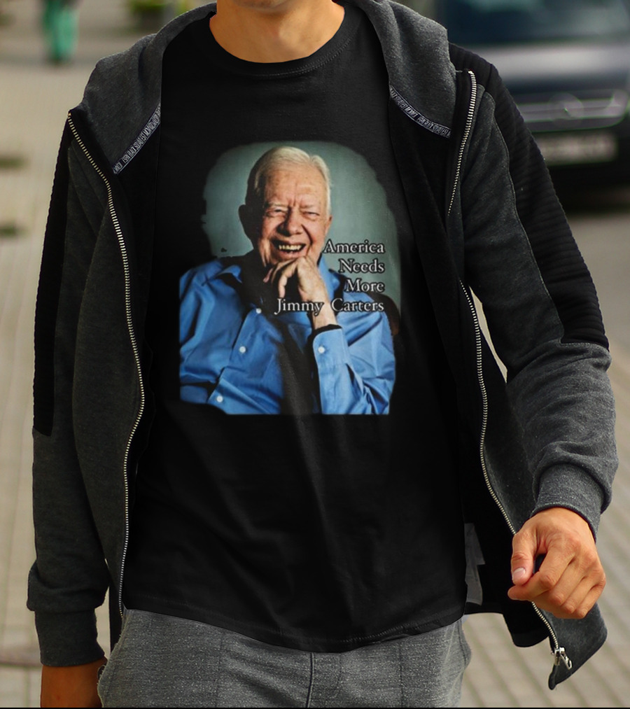 Norbert Leo Butz America Needs More Jimmy Carters Image With Smiling Elderly Man In Blue T-Shirt