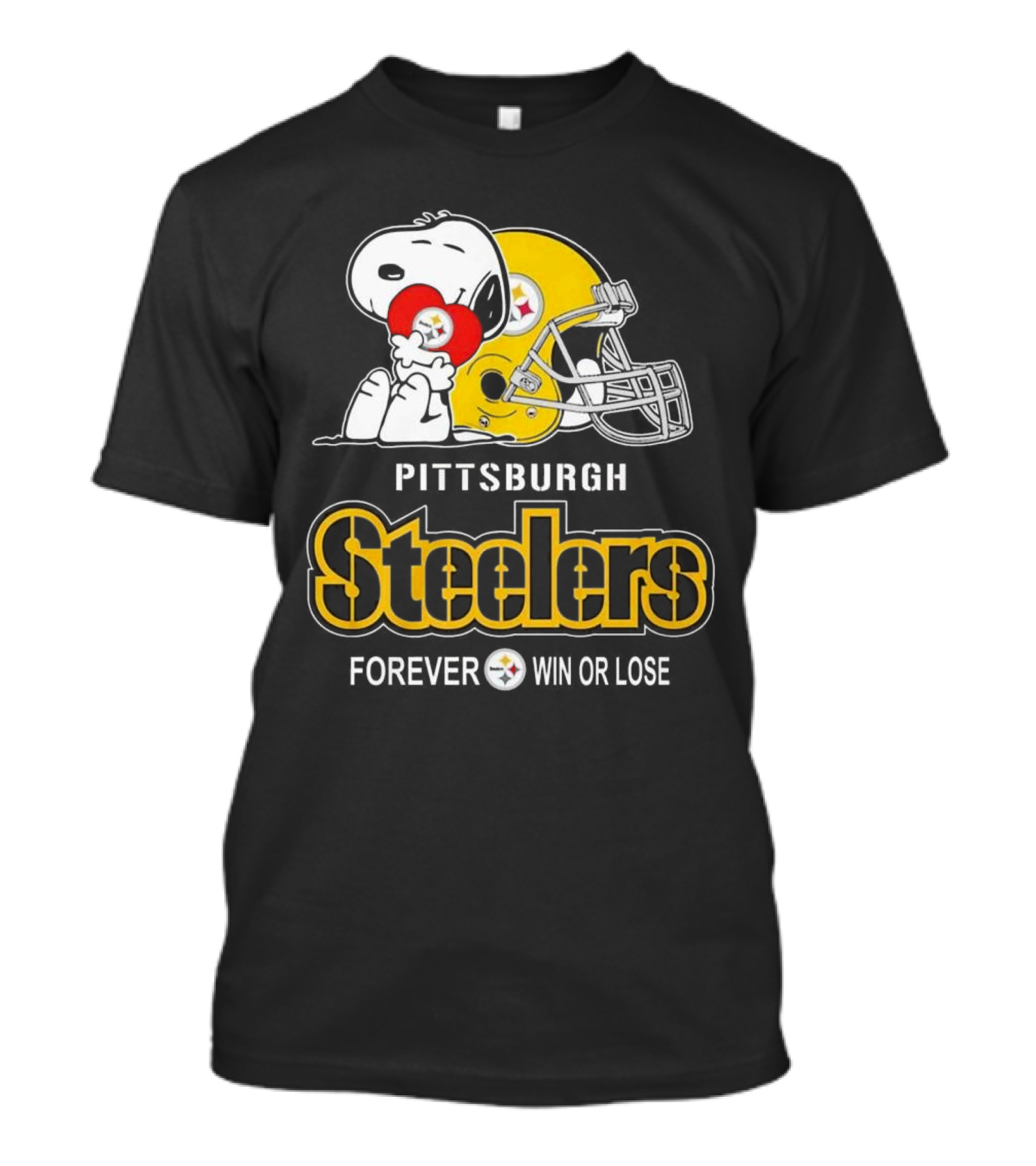 Snoopy Pittsburgh Steelers Forever Win Or Lose T-Shirt