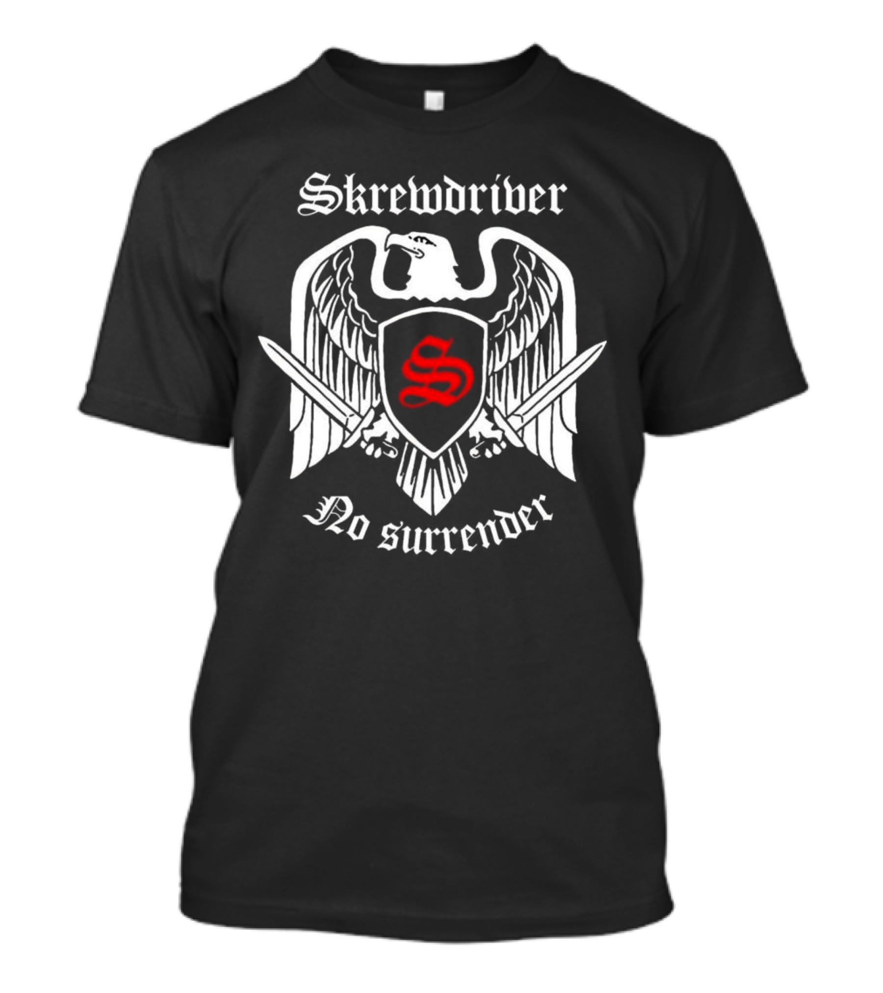 Skrewdriver No Surrender Eagle Shield Sword T-Shirt