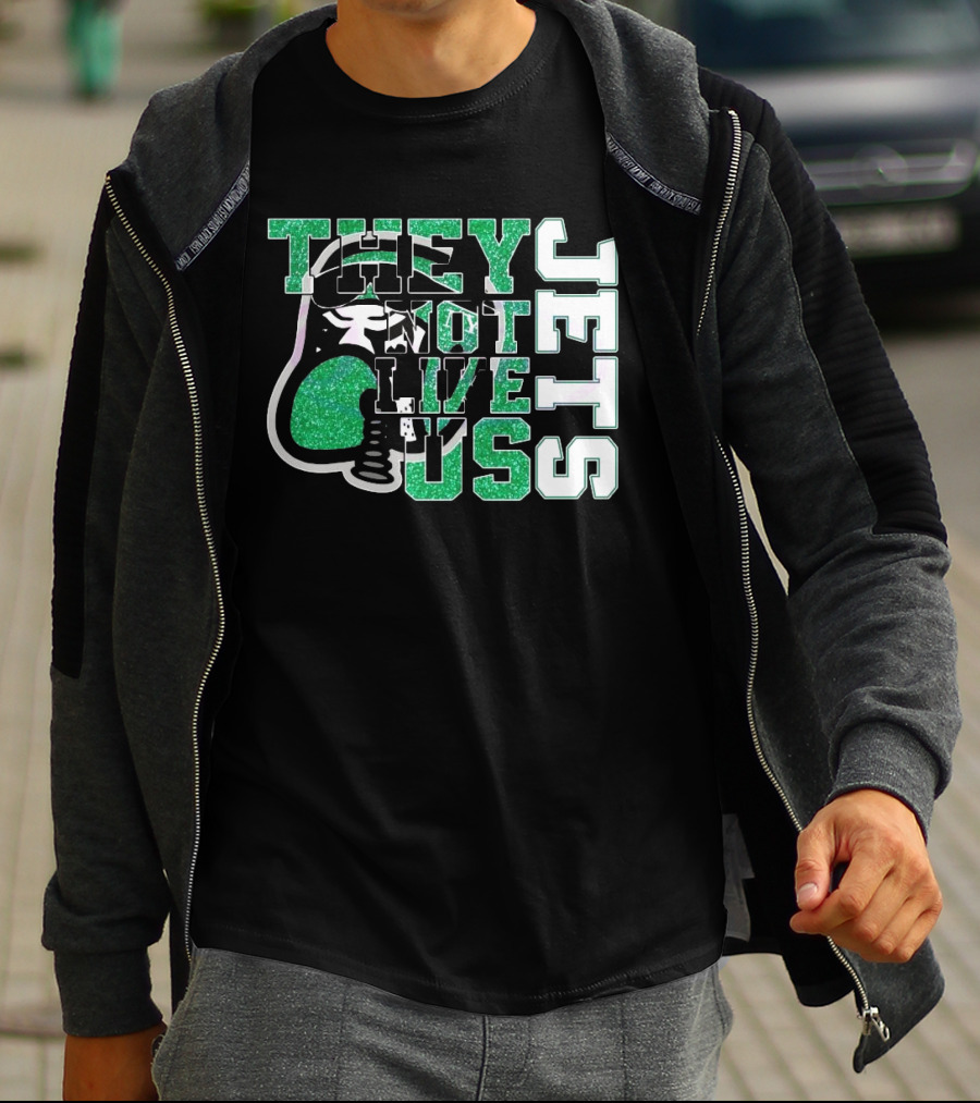 They Not Like Us Glitter New York Jets 2025 T-Shirt