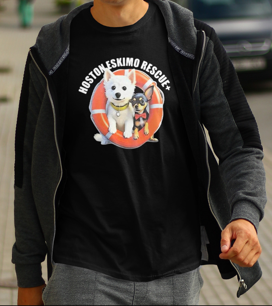 HOSOTN ESKIMO RESCUE DOGS IN LIFEBUOY T-Shirt