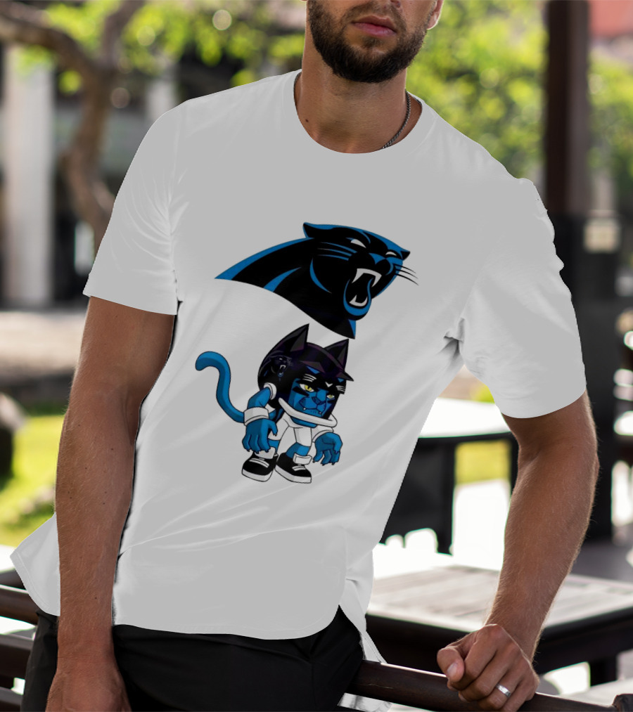 Rush Zone Carolina Panthers NFL Cartoon Character 2025 Football Mascot T-Shirt