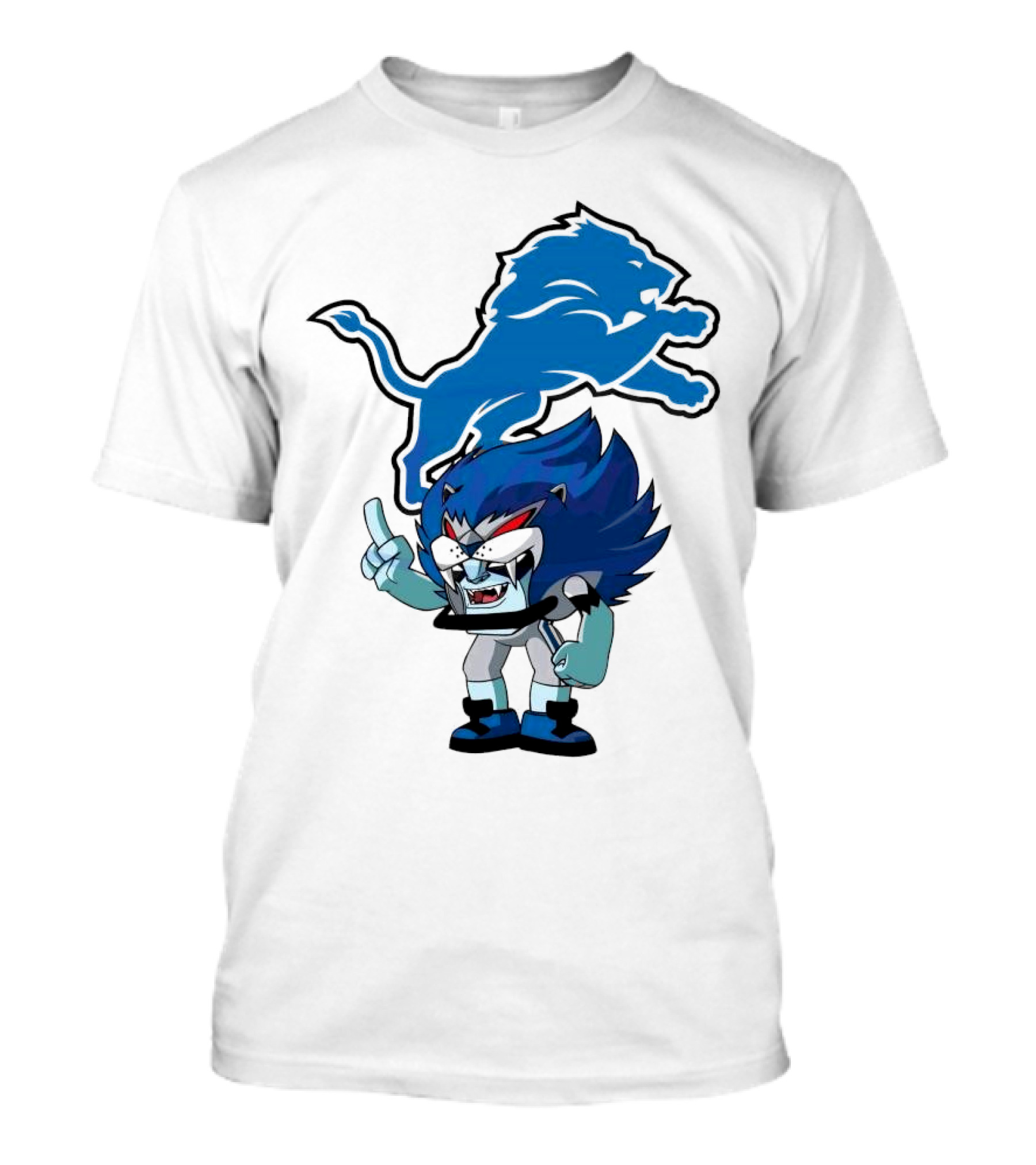 Rush Zone Detroit Lions NFL Cartoon Character Roary 2025 T-Shirt