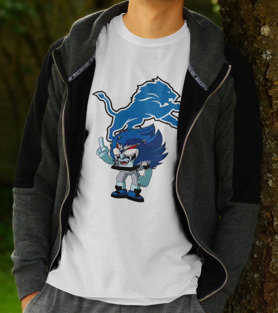 Rush Zone Detroit Lions NFL Cartoon Character Roary 2025 T-Shirt