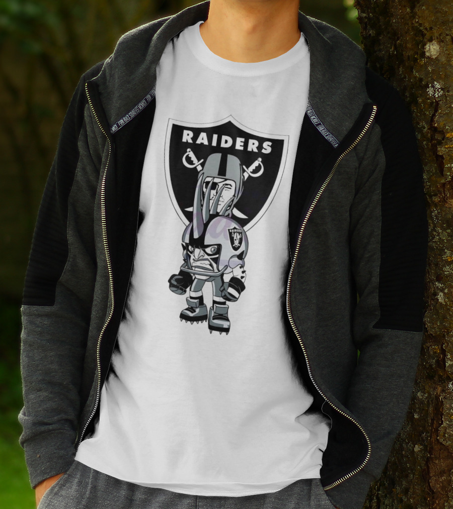 Raiders NFL Rush Zone Cartoon Character Las Vegas 2025 T-Shirt