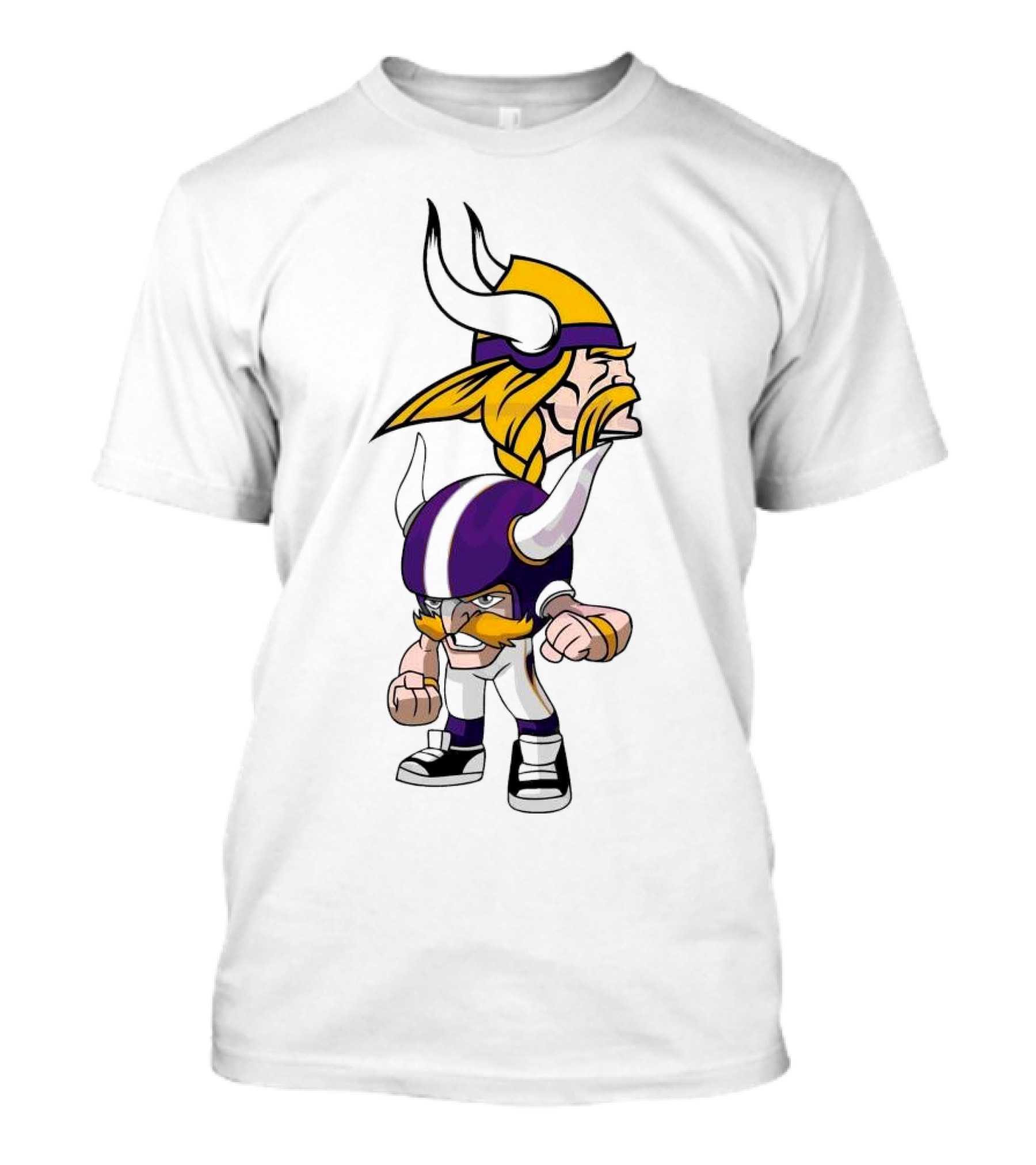 Rush Zone Minnesota Vikings NFL Cartoon Character 2025 Vikings Mascot T-Shirt