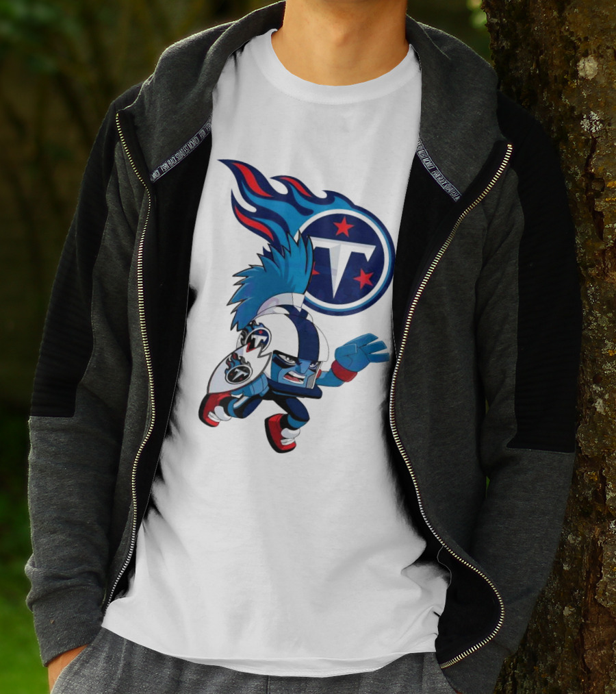 Tennessee Titans Rush Zone NFL Cartoon Character 2025 T-Shirt
