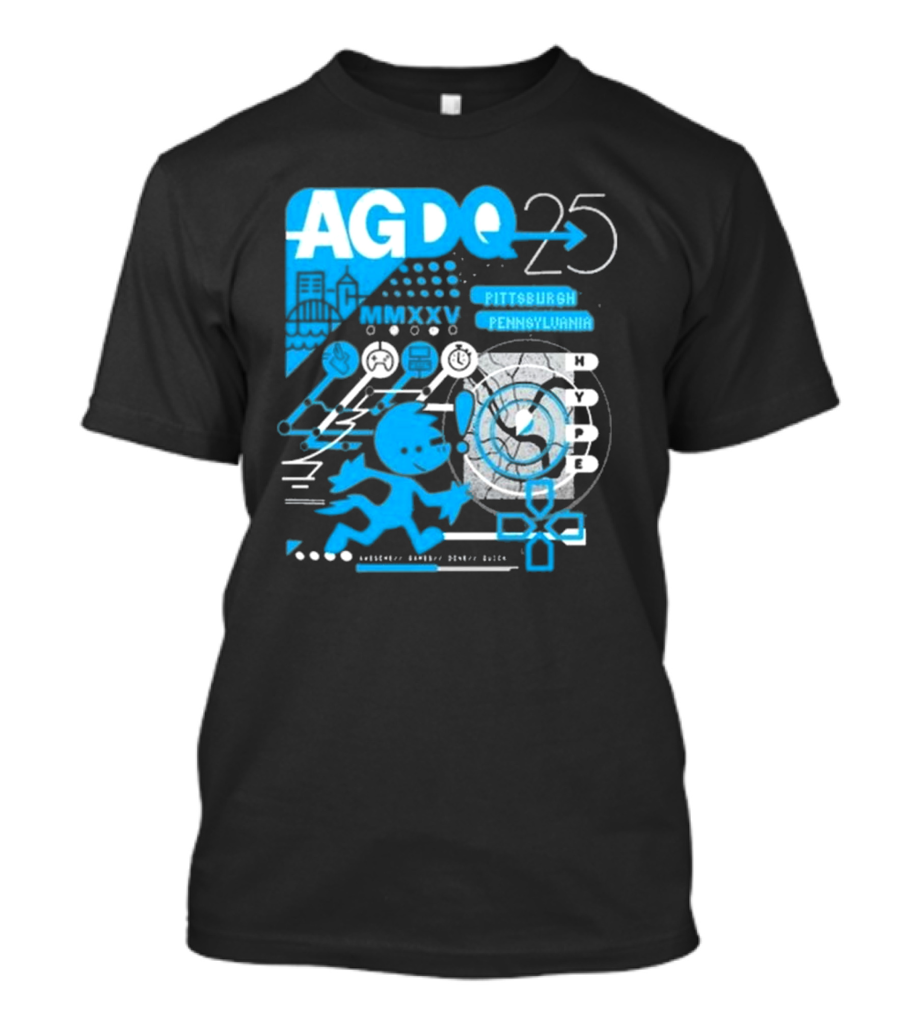 AGDQ 25 Pittsburgh Pennsylvania MMXXV Hype Speed Run Event T-Shirt