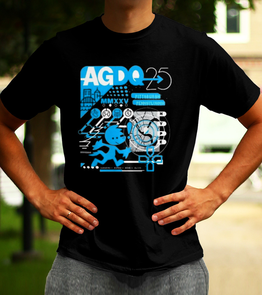 AGDQ 25 Pittsburgh Pennsylvania MMXXV Hype Speed Run Event T-Shirt