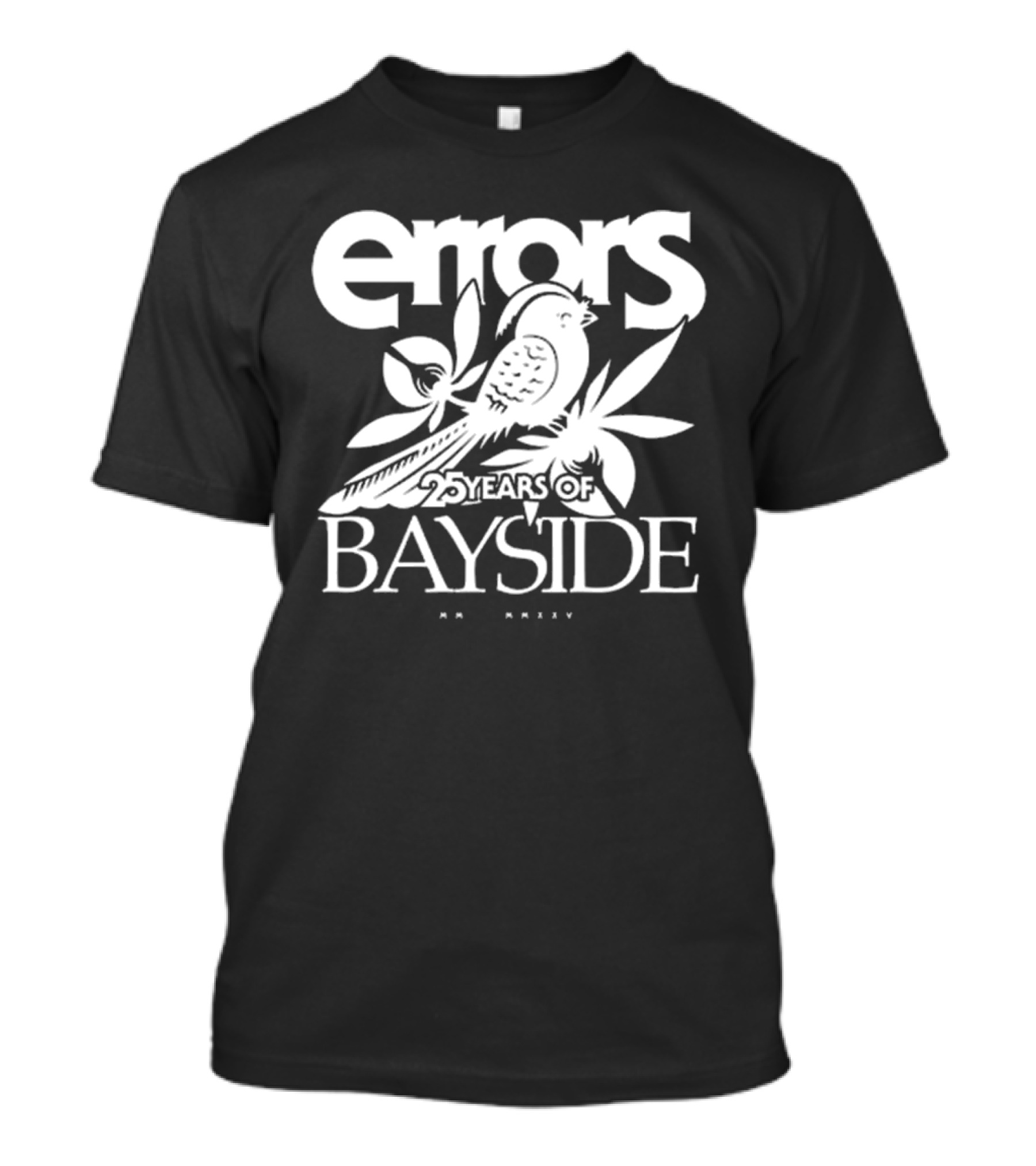 Errors 25 Years Of Bayside Bird And Flowers T-Shirt