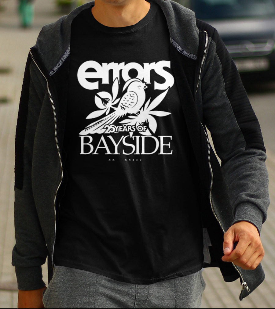 Errors 25 Years Of Bayside Bird And Flowers T-Shirt
