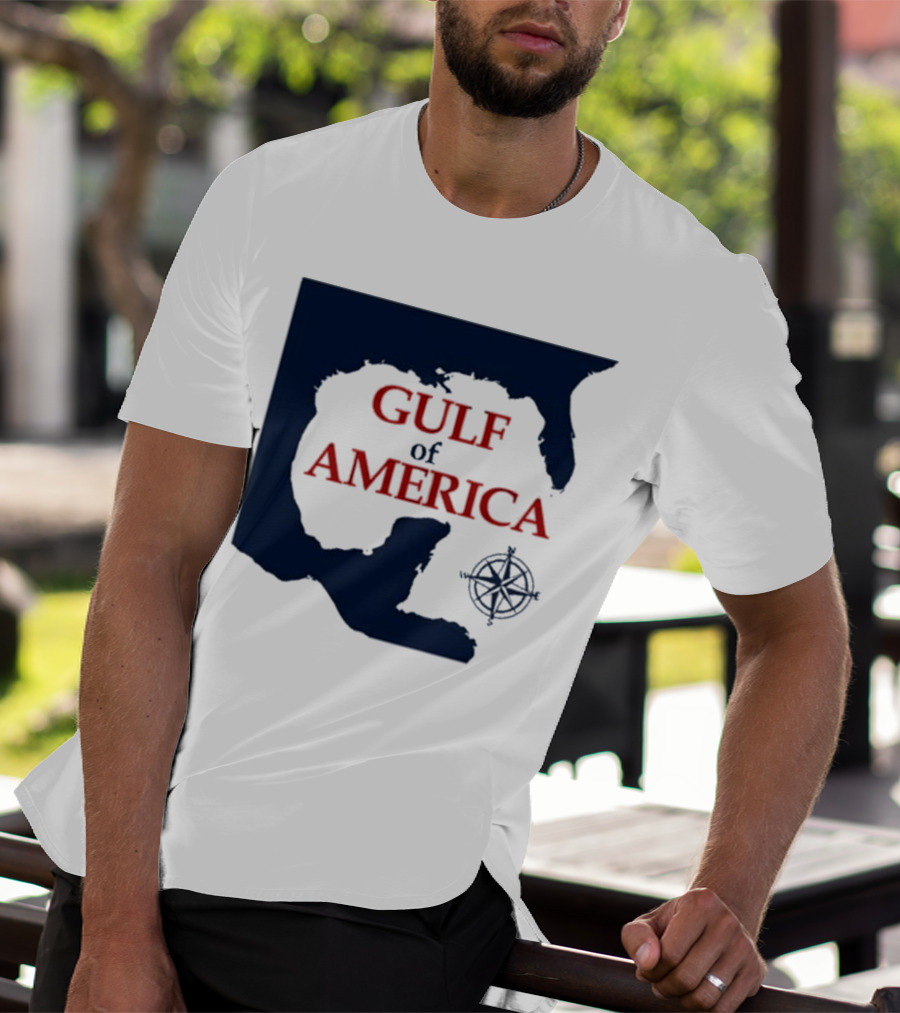 Gulf Of America Map Mark Kaye Compass T-Shirt