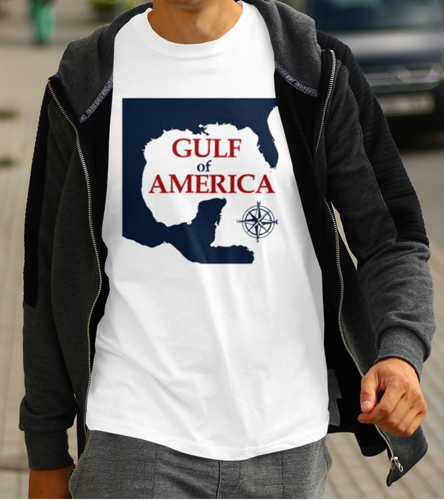 Gulf Of America Map Mark Kaye Compass T-Shirt