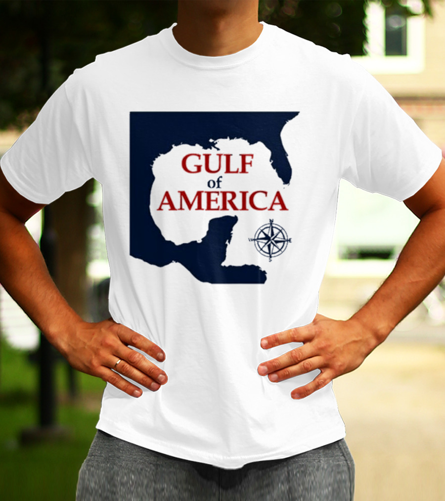 Gulf Of America Map Mark Kaye Compass T-Shirt