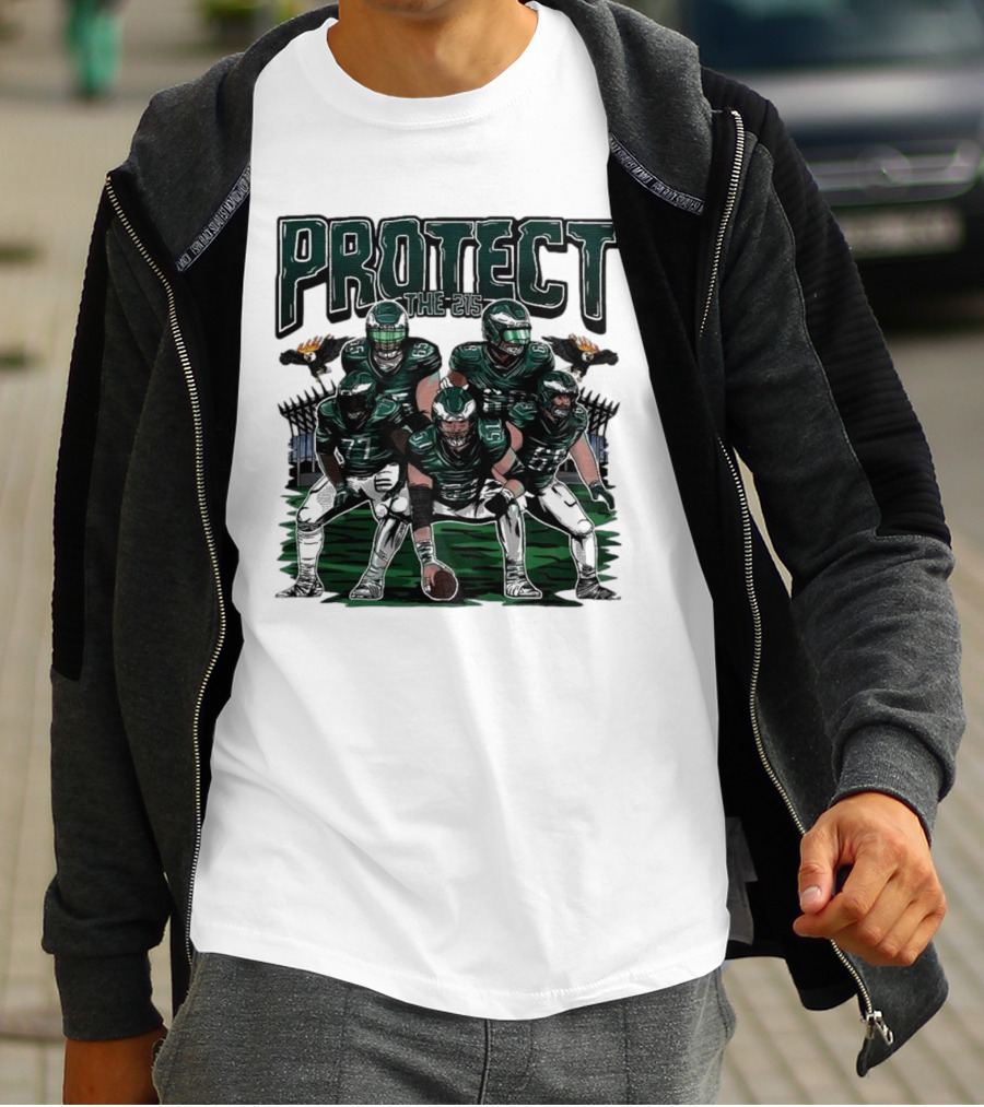 Eagles Protect The 215 Football Team Players And Mascot Elements T-Shirt