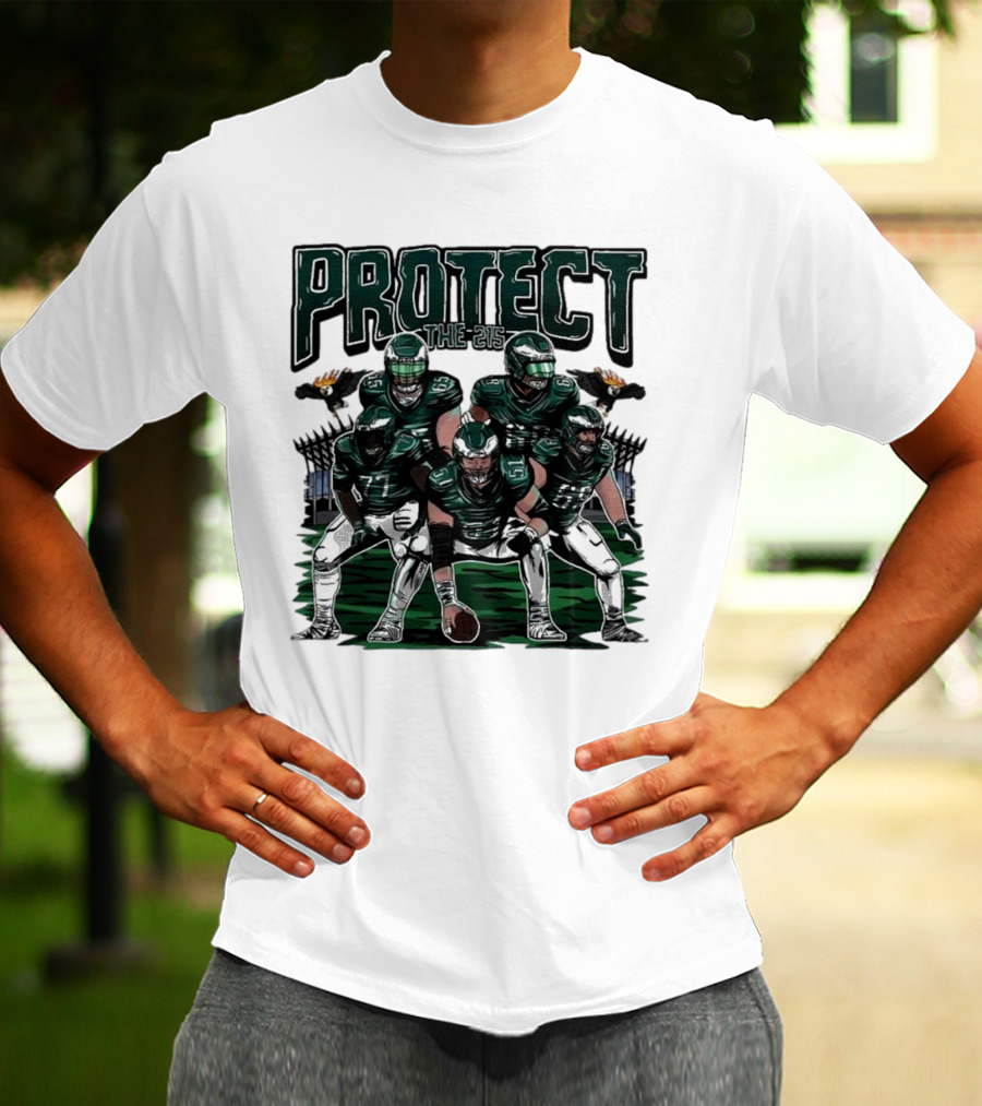 Eagles Protect The 215 Football Team Players And Mascot Elements T-Shirt