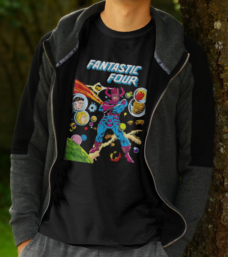 Fantastic Four Galactus Cosmic Adventure Comic T-Shirt