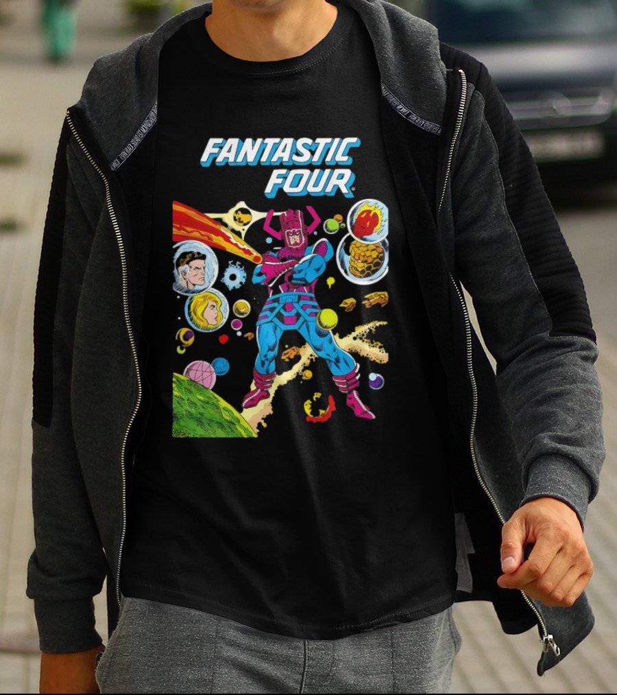 Fantastic Four Galactus Cosmic Adventure Comic T-Shirt