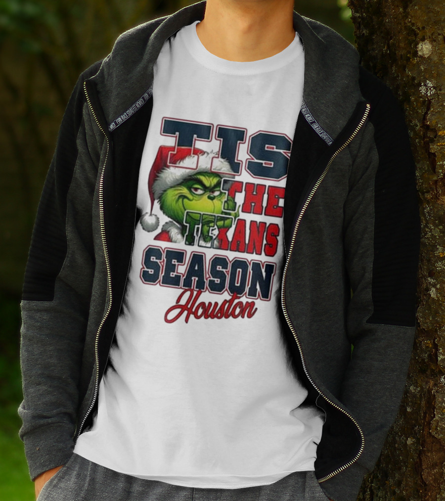 Houston Texans Merry Christmas The Grinch Tis The Texans Season T-Shirt