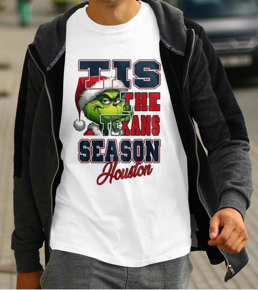 Houston Texans Merry Christmas The Grinch Tis The Texans Season T-Shirt