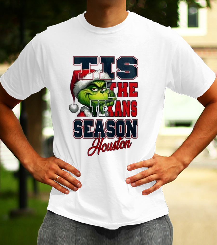 Houston Texans Merry Christmas The Grinch Tis The Texans Season T-Shirt