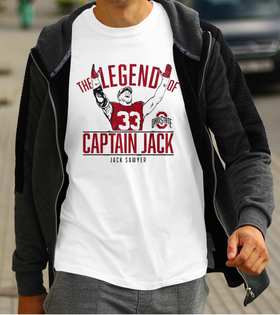 Ohio State Football The Legend Of Captain Jack Sawyer 33 Ohio State T-Shirt