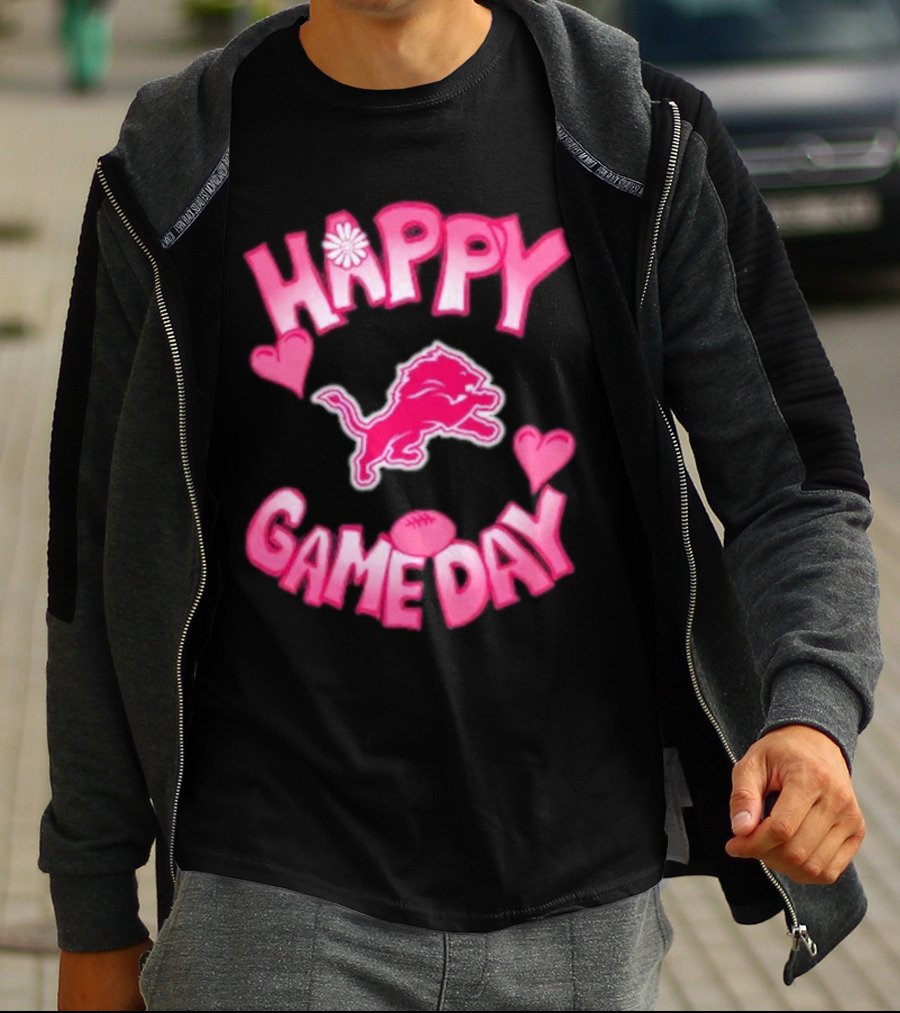 Happy Gameday Detroit Lions Valentine’s Day 2025 T-Shirt